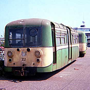 Former Southend Pier railway driving motor carriage No.22 seen on the promenade.