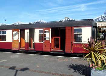 guards goods area BR suburban carriage open doors.