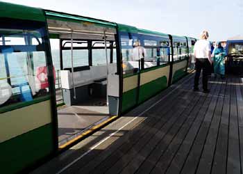 Former Southend Pier railway carriages 4 and 2.