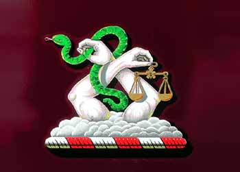 GWR Railmotor coat of arms with scales, hands and green snake.