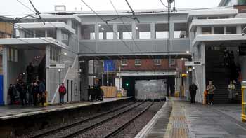West Hampstead London Overground railway station platforms.