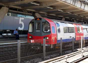 Large platform number Canning Town station Jubilee line silver grey