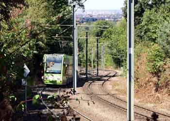 Tramlink sunshine Croydon view.