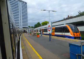 378 and 710 Overground trains at Gunnersbury.