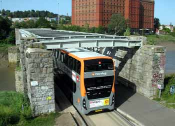 Ashton Gate Bridge - Bristol Metrobus Guided Busway.