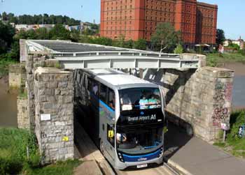 Ashton Gate Bridge - Bristol Metrobus.