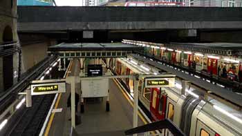 Aldgate station London.