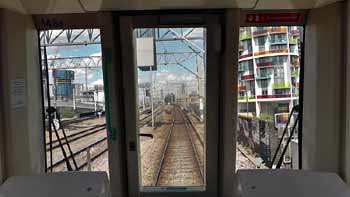 Forward view from DLR train